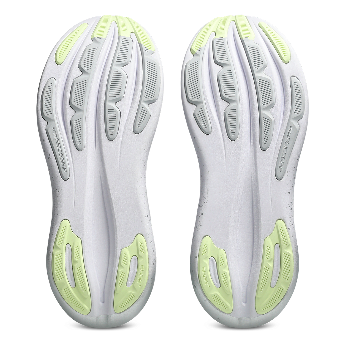 Asics Gel-Nimbus 28 Platinum — Platinum - Glow Green — Size D — Width 10 — Top View