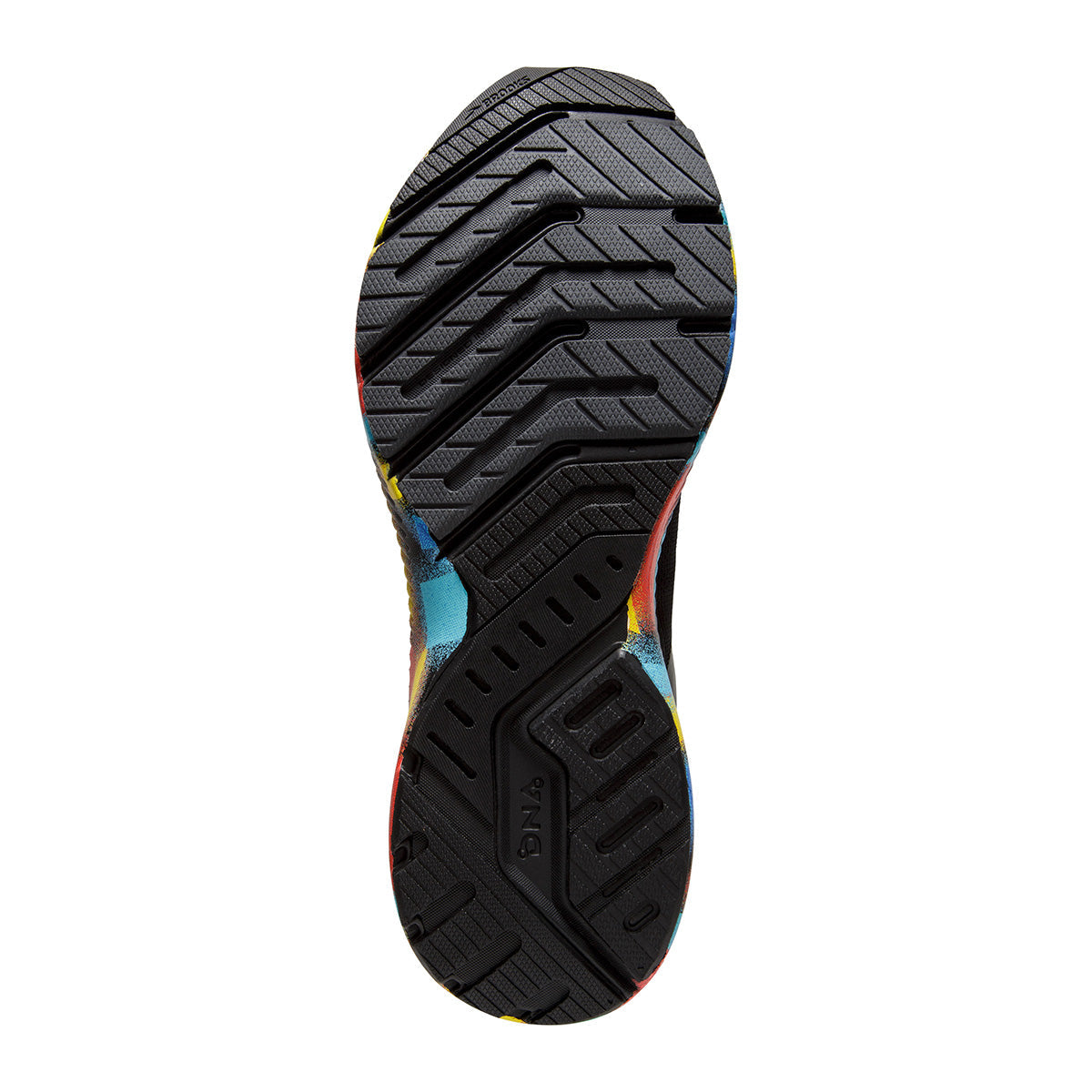 Brooks Launch 8 Victory — Black - Red - Blue — Size B — Width 10.5 — Top View