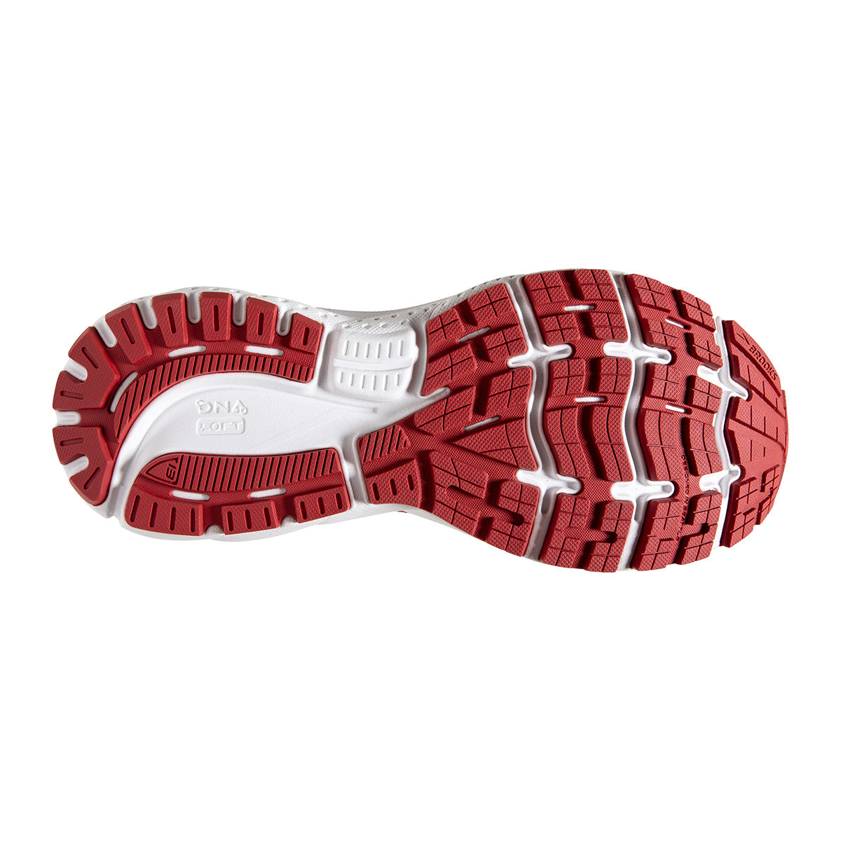 Brooks Ghost 13 Shibori — Coral - Bossa Nova - White — Size B — Width 10.5 — Top View