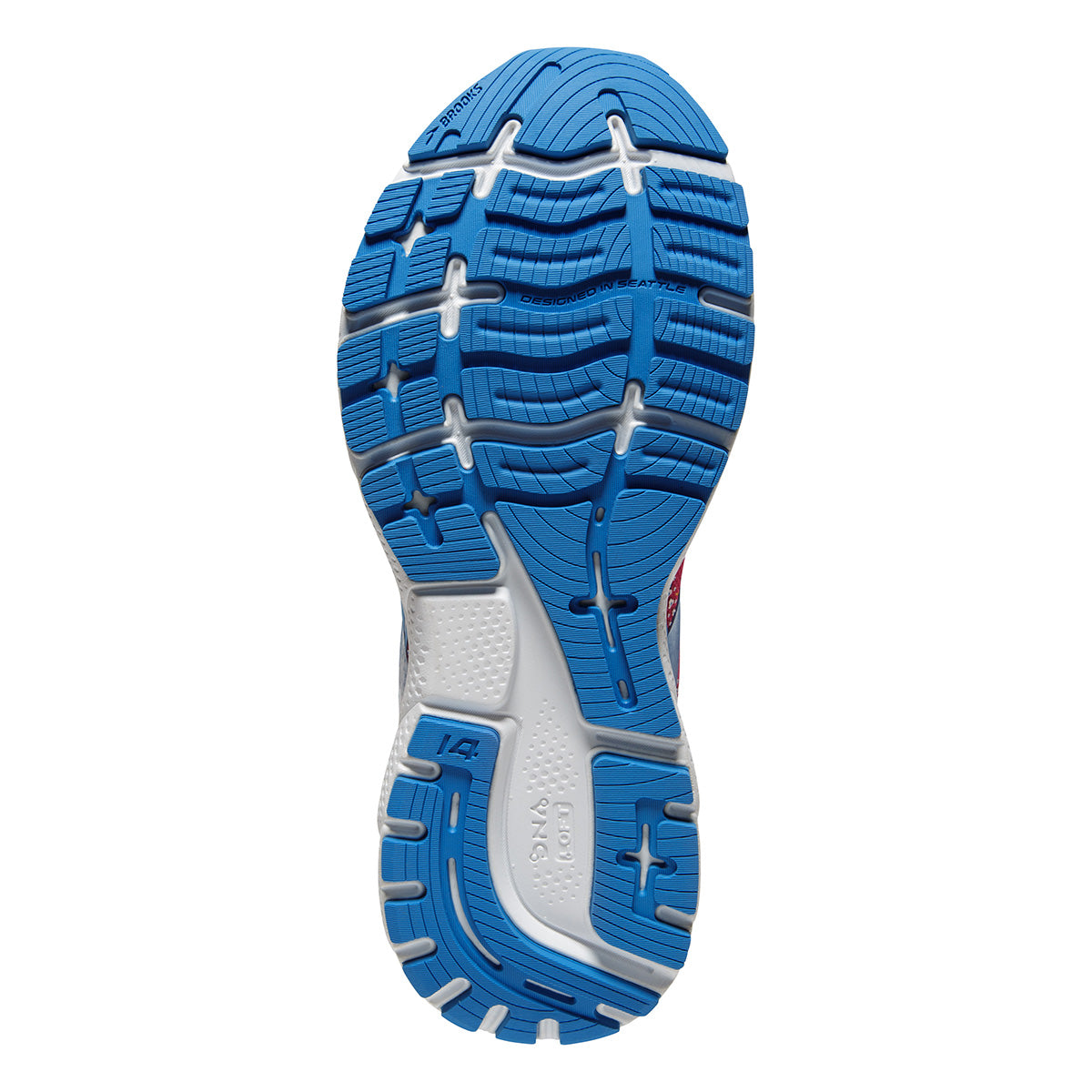 Brooks Ghost 14 FUSE — Beetroot - Campanula - Pink — Size B — Width 10.5 — Top View
