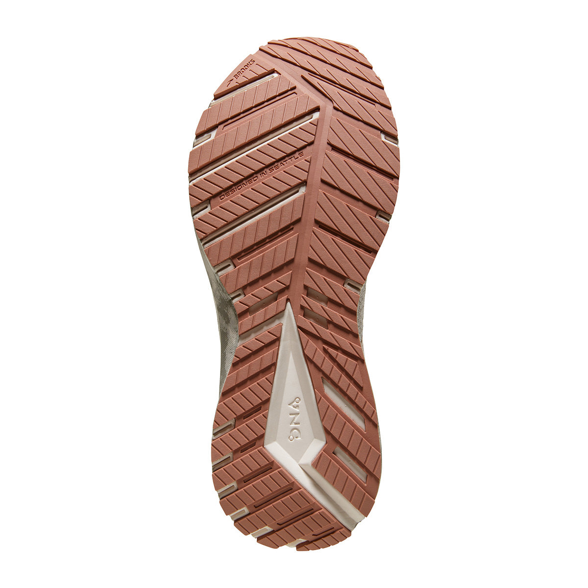 Brooks Revel 5 Terra — Vapor Blue - Coral - Brown — Size B — Width 10.5 — Top View