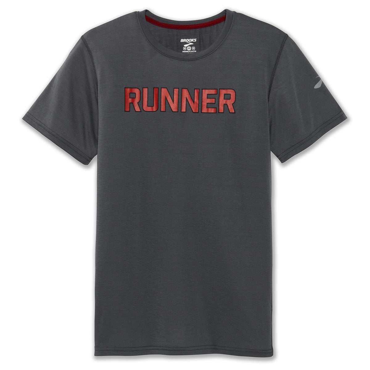 Brooks Distance Graphic Shortsleeve — Cobalt - Run Stripe — Size Small — Alternate View 8