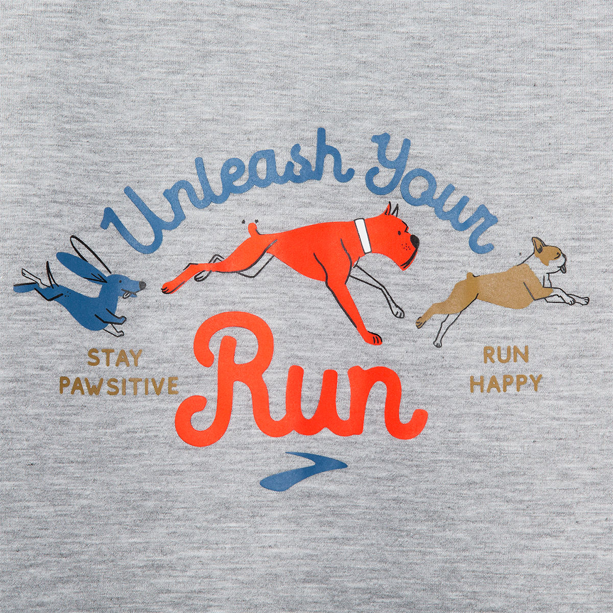Brooks Dog Days Shortsleeve — Heather Ash — Size Large — Detail View