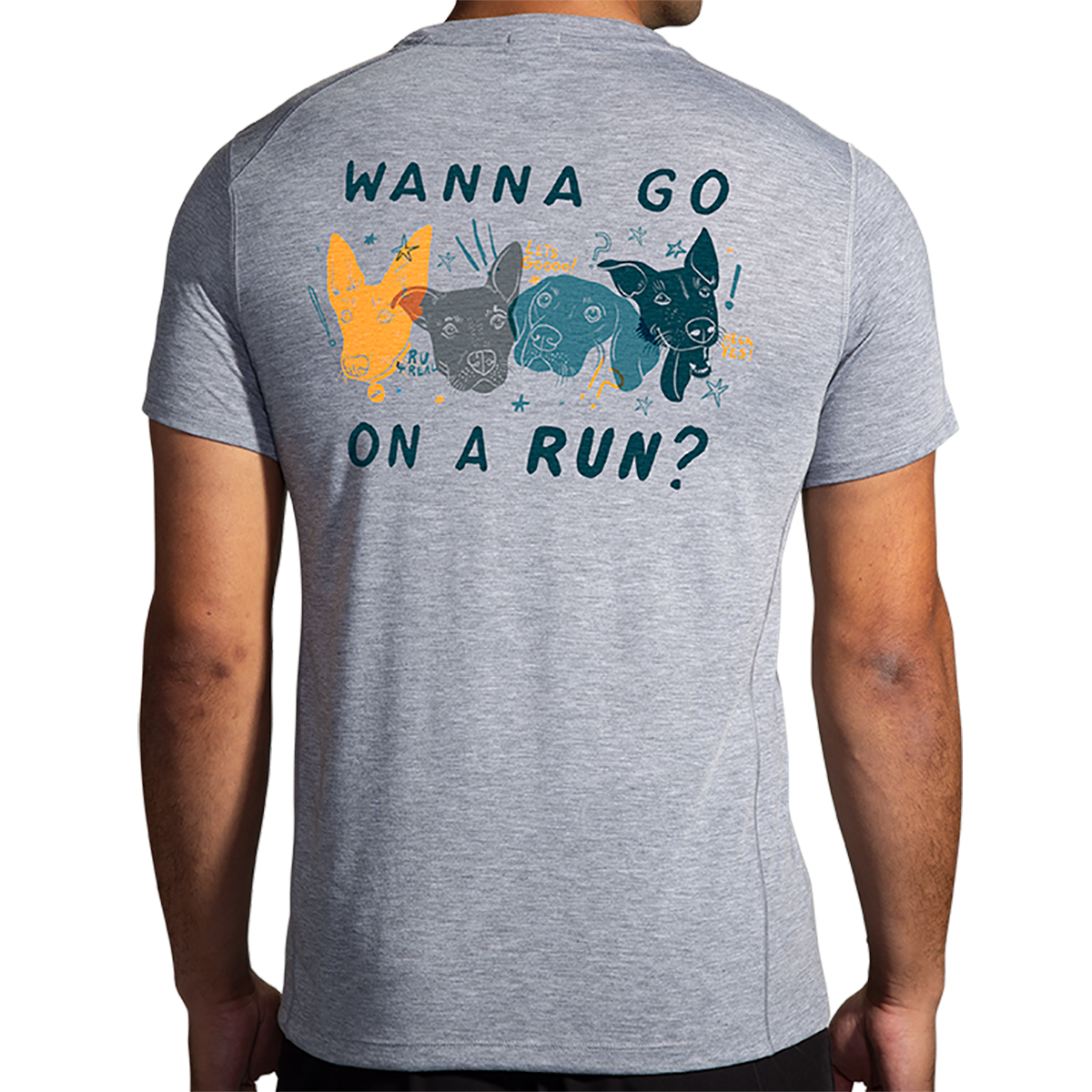 Brooks Distance Short Sleeve 3.0 — Heather Ash - Run USA 24 — Size XSmall — Alternate View 15