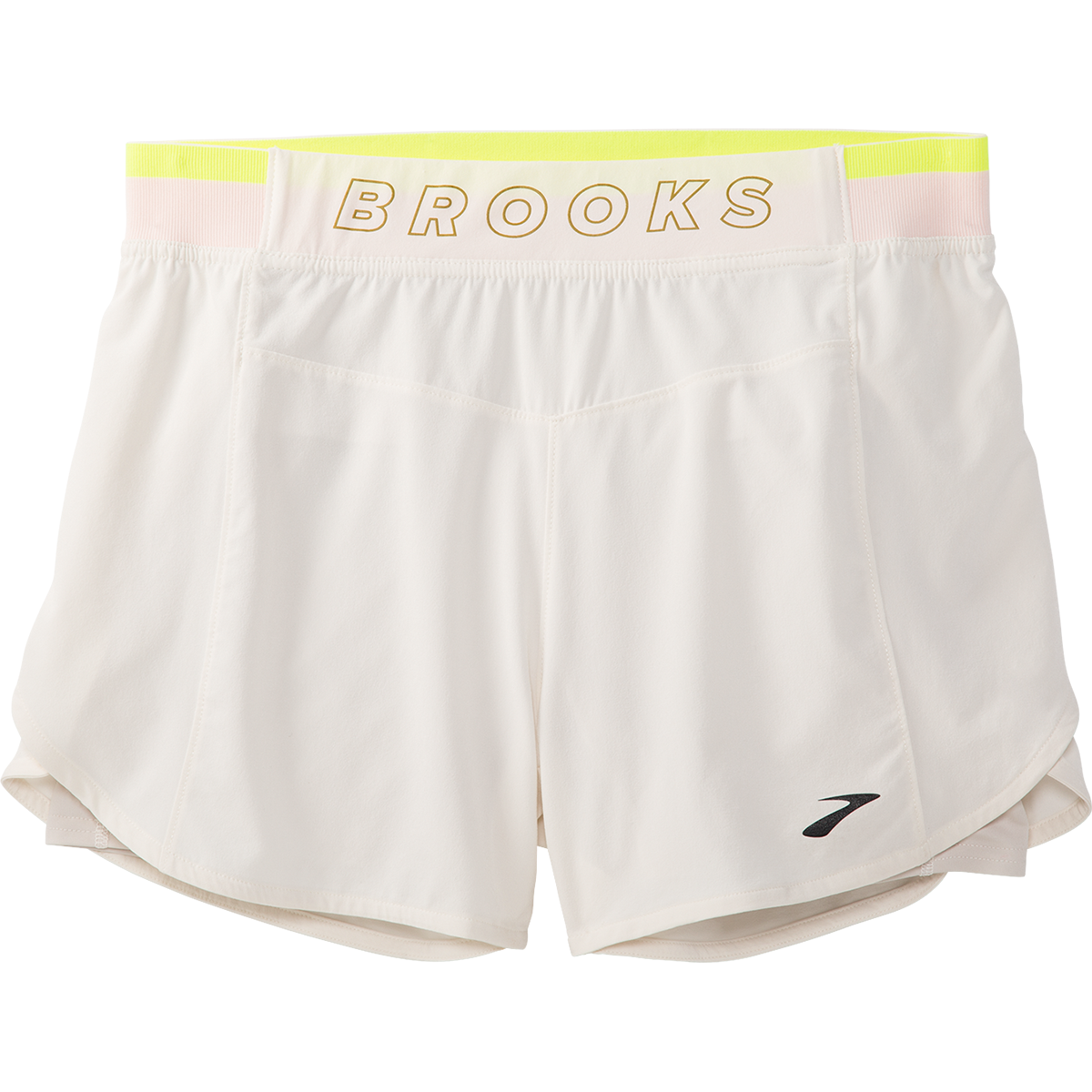 Brooks Run Within 4" 2-in-1 Short — Light Taupe - Brooks — Size Small — Detail View