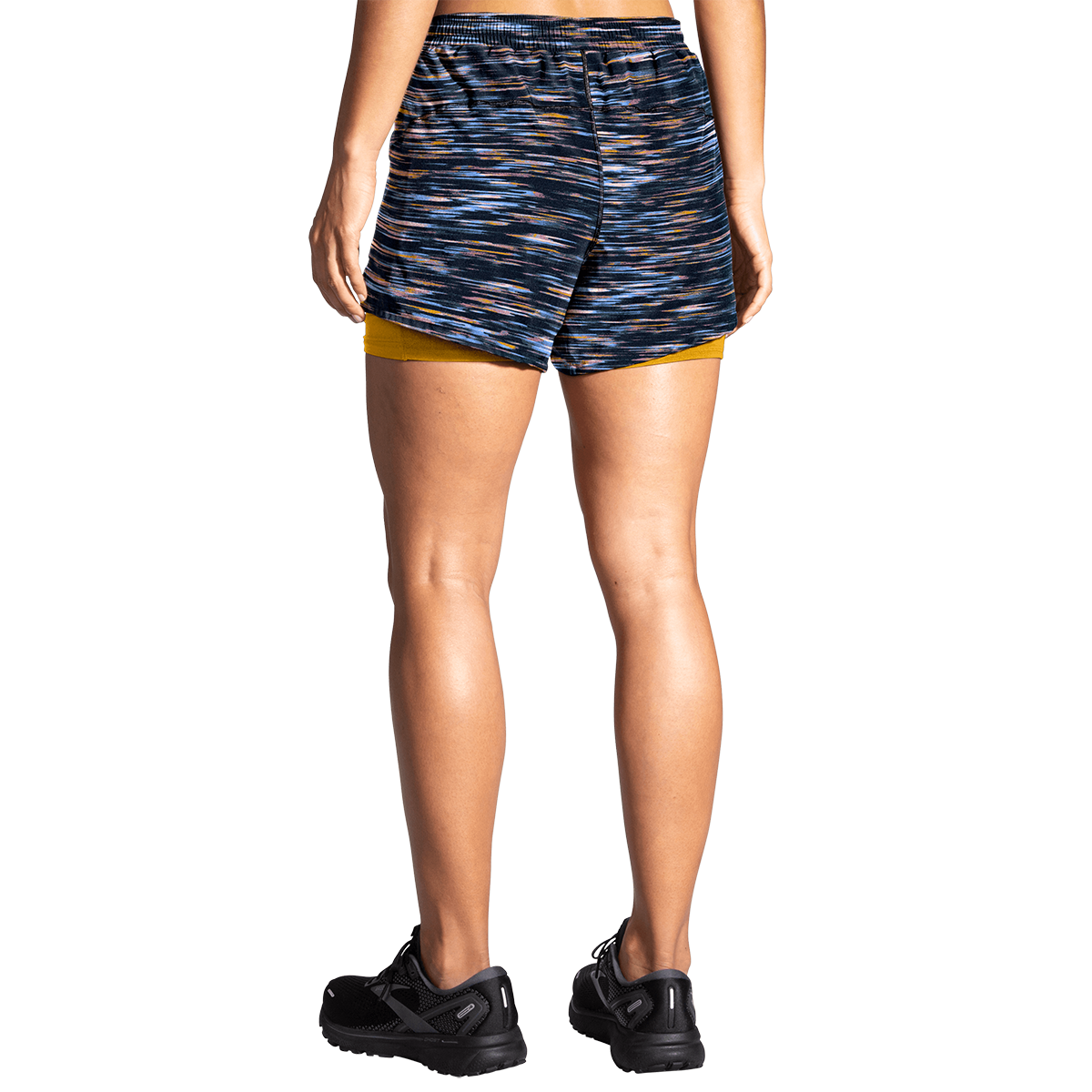 Brooks Moment 5" 2-in-1 Short — Black — Size XSmall — Lifestyle View
