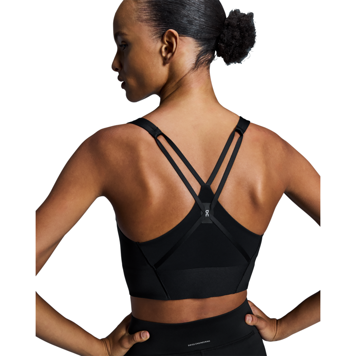 ON Train Bra Longline — Black — Size XSmall — Top View
