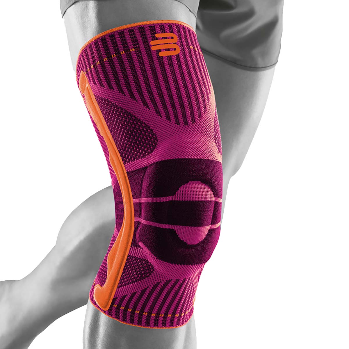 Bauerfeind Sports Knee Support — Black — Size Medium — Side View