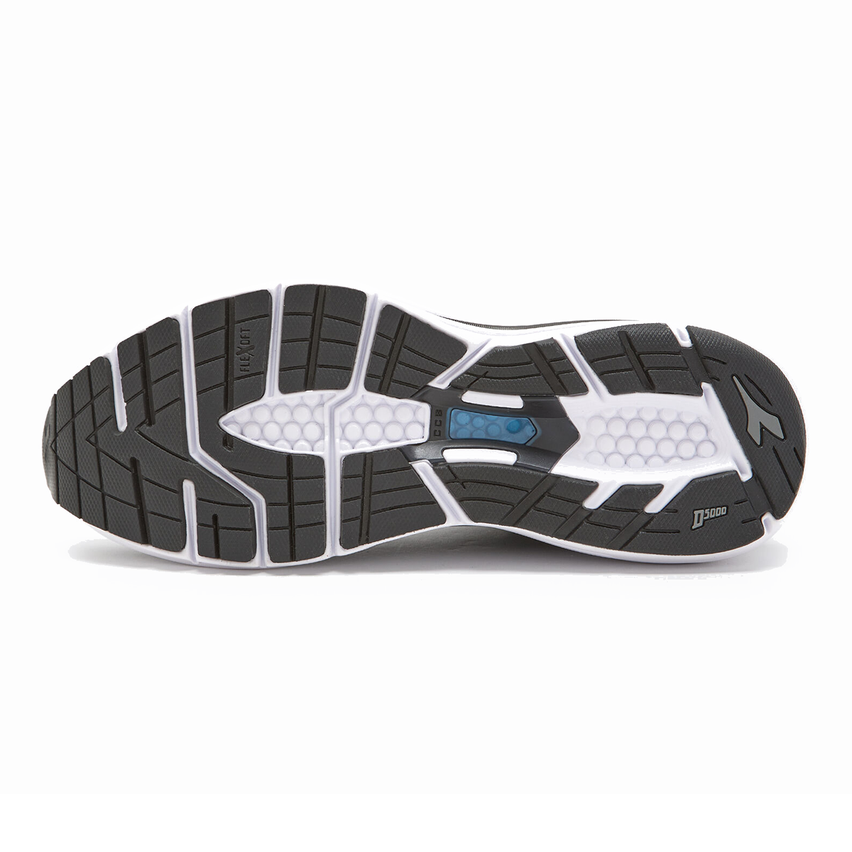 Diadora Mythos Blushield 8 Vortice HIP — Black - White — Size D — Width 10 — Back View
