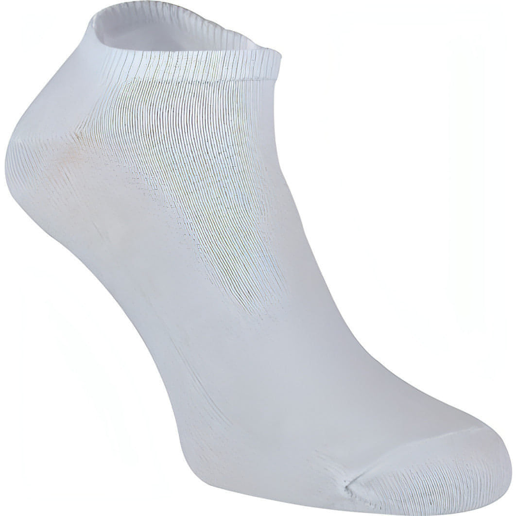 More Mile Everyday 5 Pack Essential Trainer Liner Socks - White