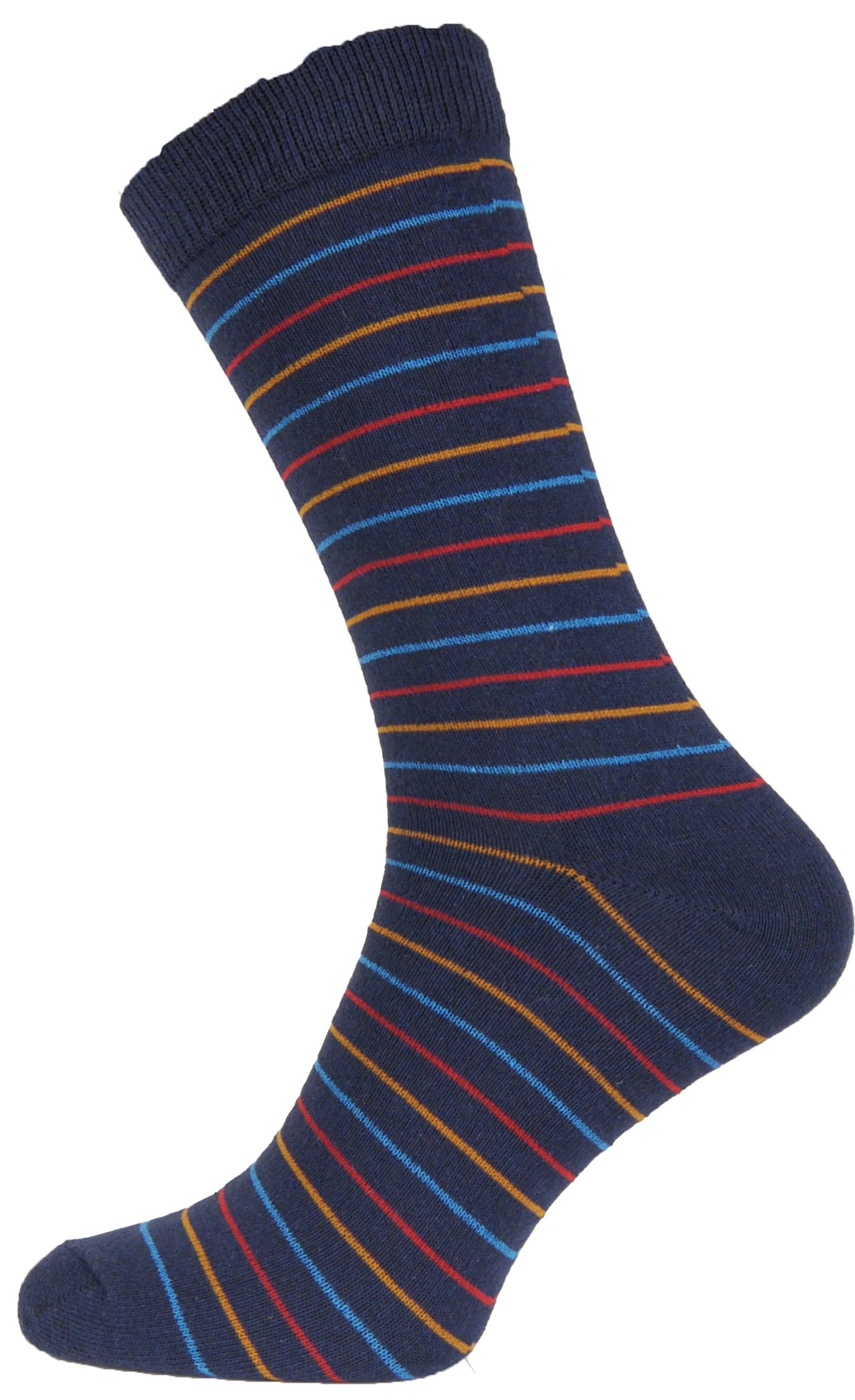 More Mile Design 10 Pack Mens Spots and Stripes Socks - Multi