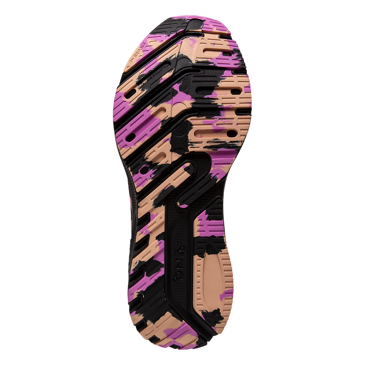 Brooks Launch GTS 10 Run Wild — Cotton Candy - Black - Festival — Size B — Width 6 — Top View