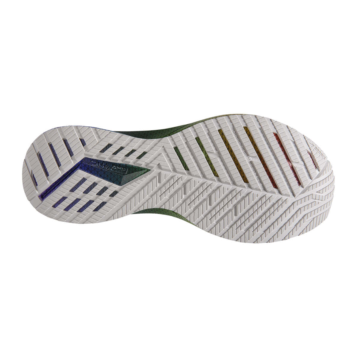 Brooks Levitate StealthFit 5 Love Moves — White - Oyster - Multi — Size B — Width 10.5 — Top View
