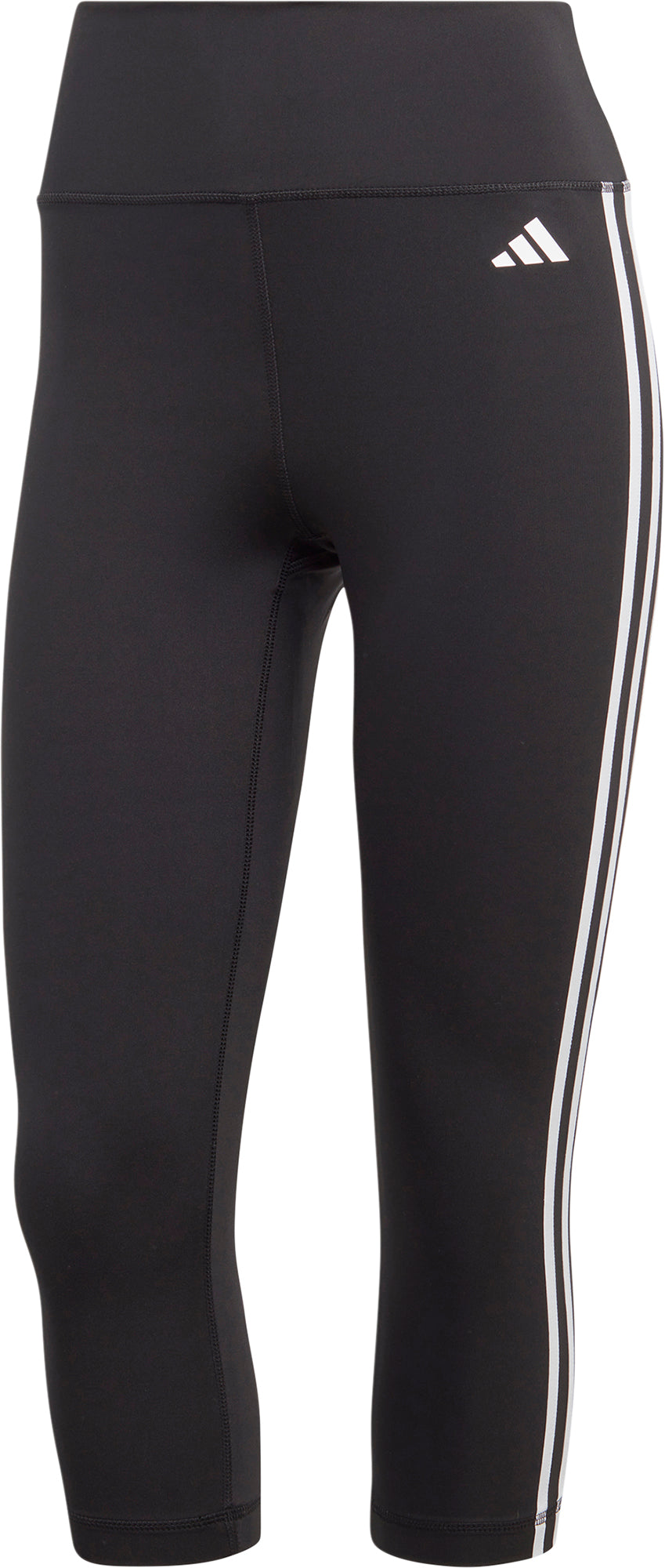 adidas Train Essentials 3 Stripes Womens 3/4 Capri Training Tights - Black
