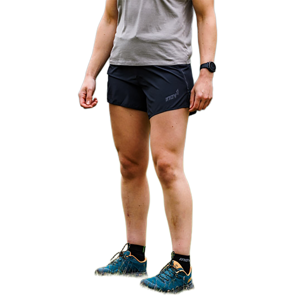 Inov8 Train Lite 5" Short — Black — Size 6 — Front View