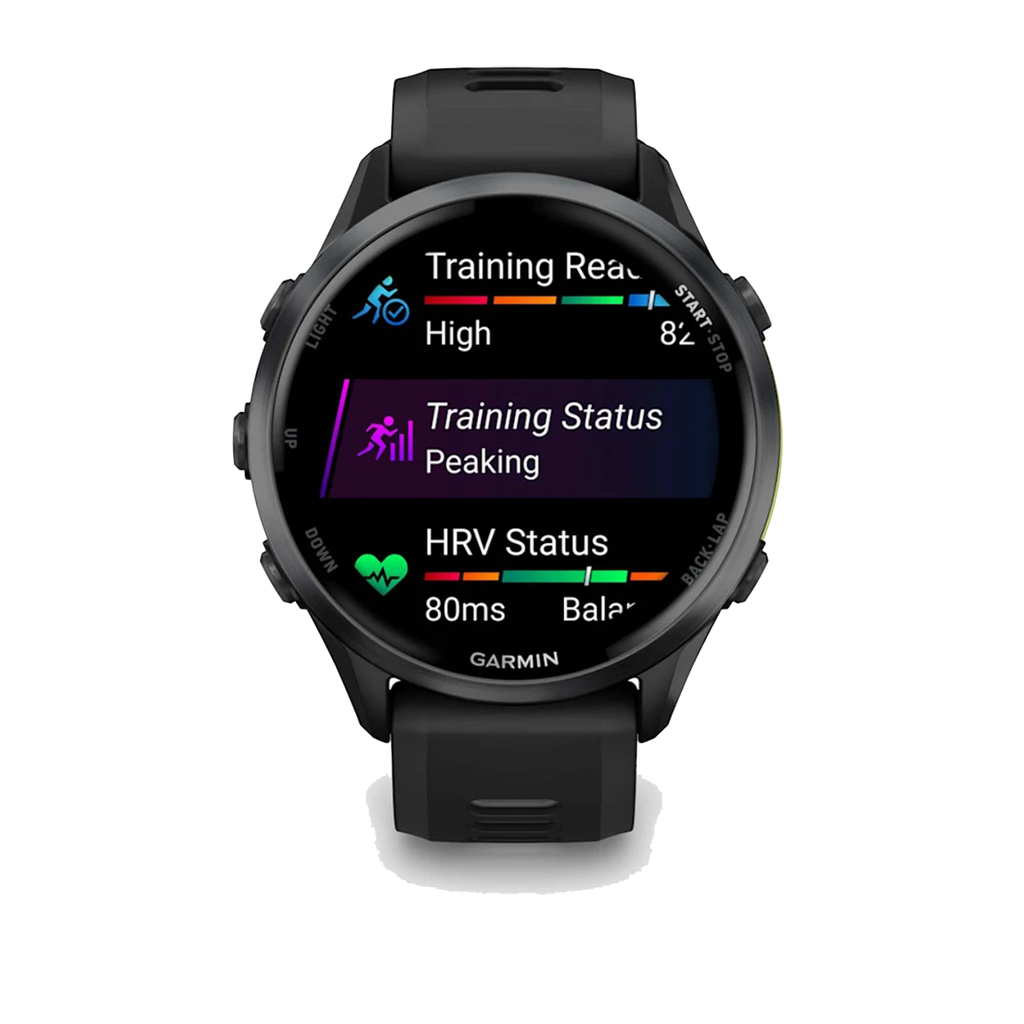 Garmin Forerunner 970 — Carbon Gray - Translucent Whitestone — Lifestyle View