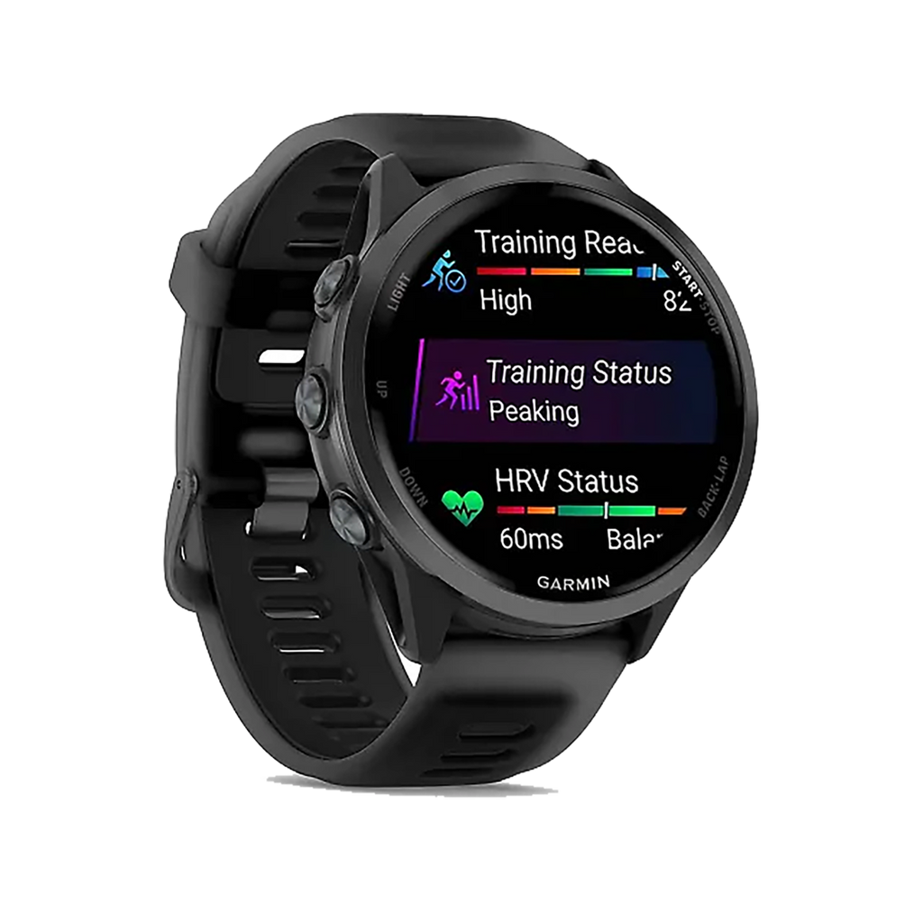 Garmin Forerunner 570 — Slate Gray - Translucent Black — Size 47 mm — Back View