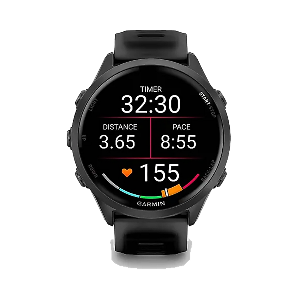 Garmin Forerunner 570 — Slate Gray - Translucent Black — Size 47 mm — Side View