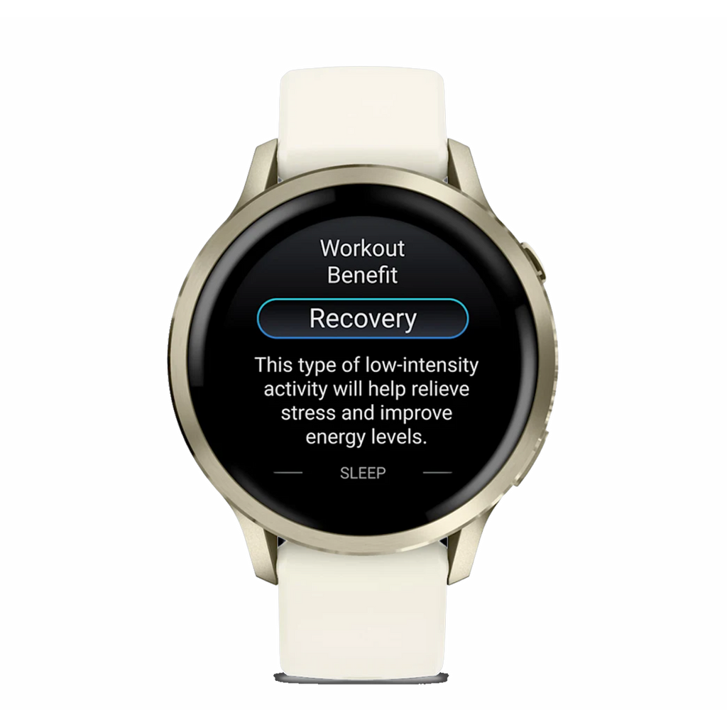 Garmin Venu 4 — Lunar Gold with Bone — Size 41 mm — Lifestyle View