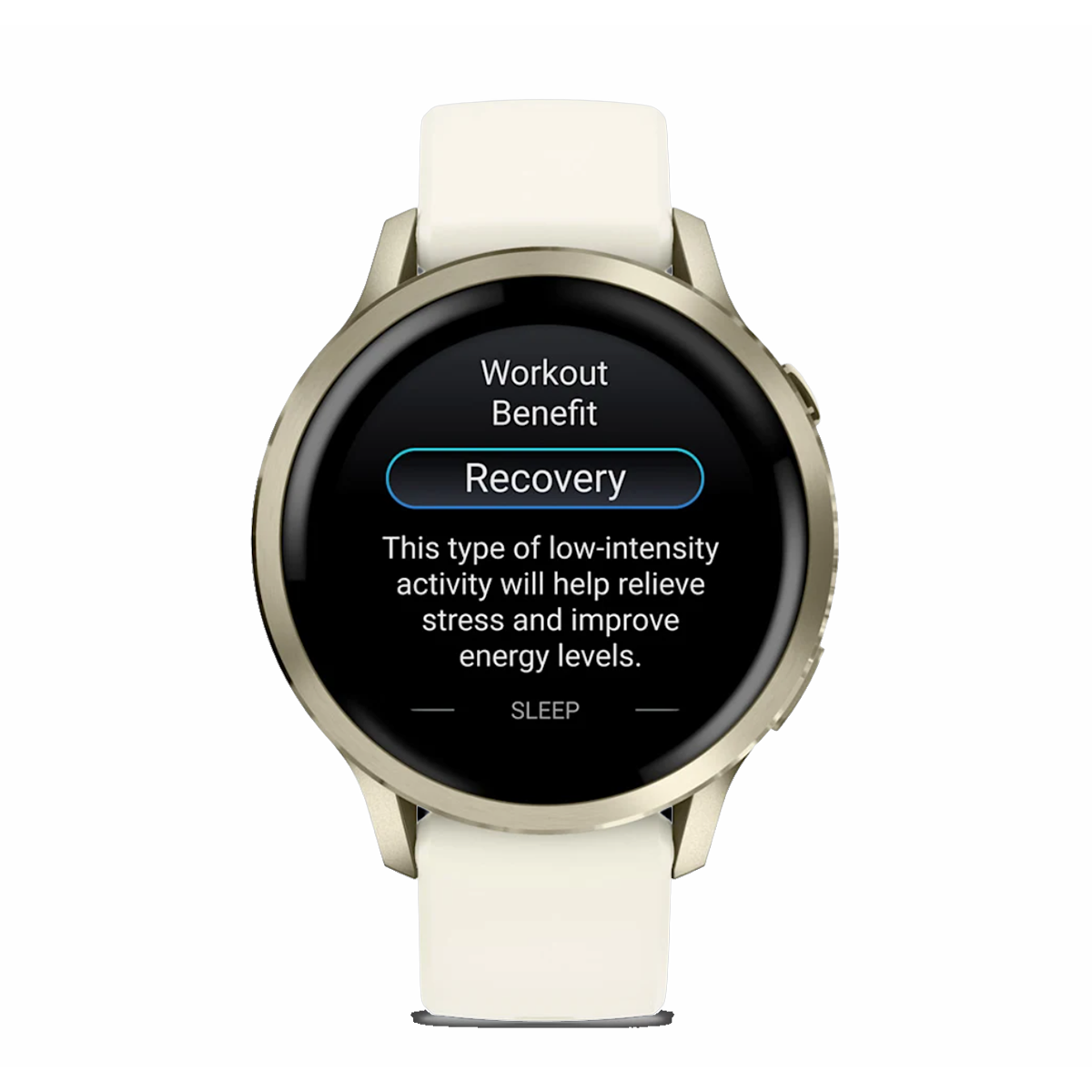 Garmin Venu 4 — Lunar Gold with Bone — Size 41 mm — Lifestyle View