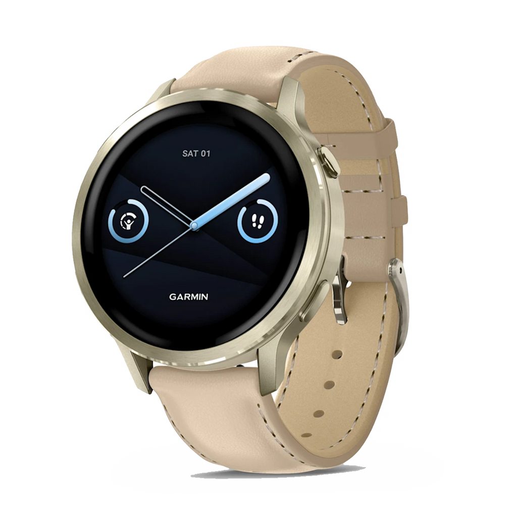 Garmin Venu 4 — Lunar Gold with Bone — Size 41 mm — Alternate View 8
