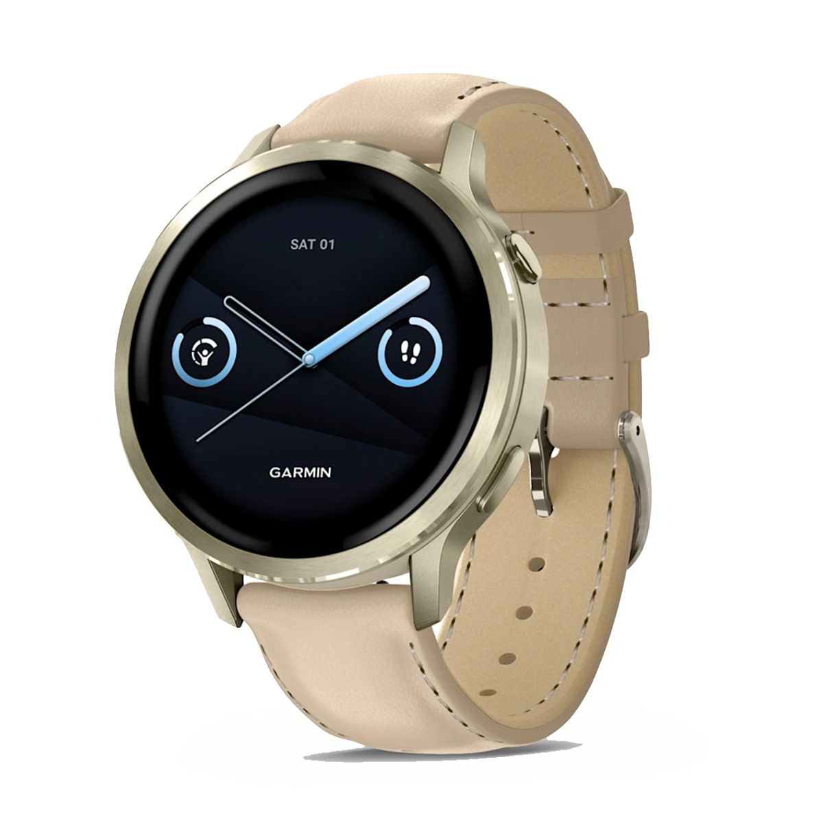 Garmin Venu 4 — Lunar Gold with Bone — Size 41 mm — Alternate View 8