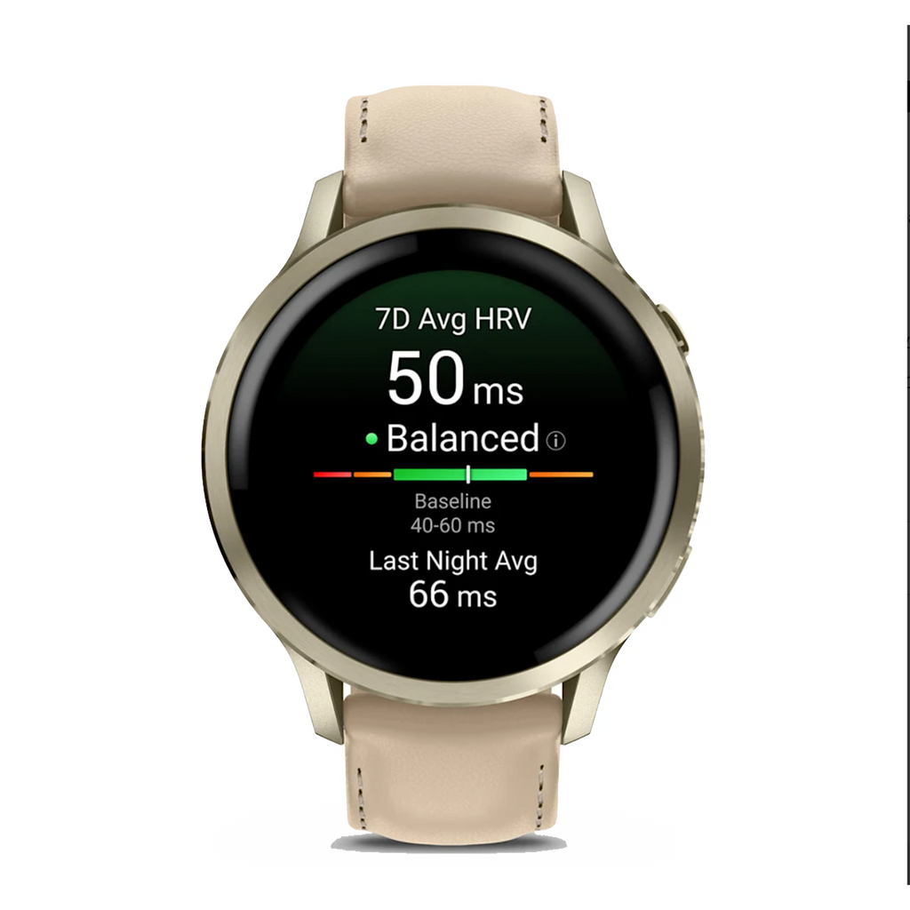 Garmin Venu 4 — Lunar Gold with Bone — Size 41 mm — Alternate View 9