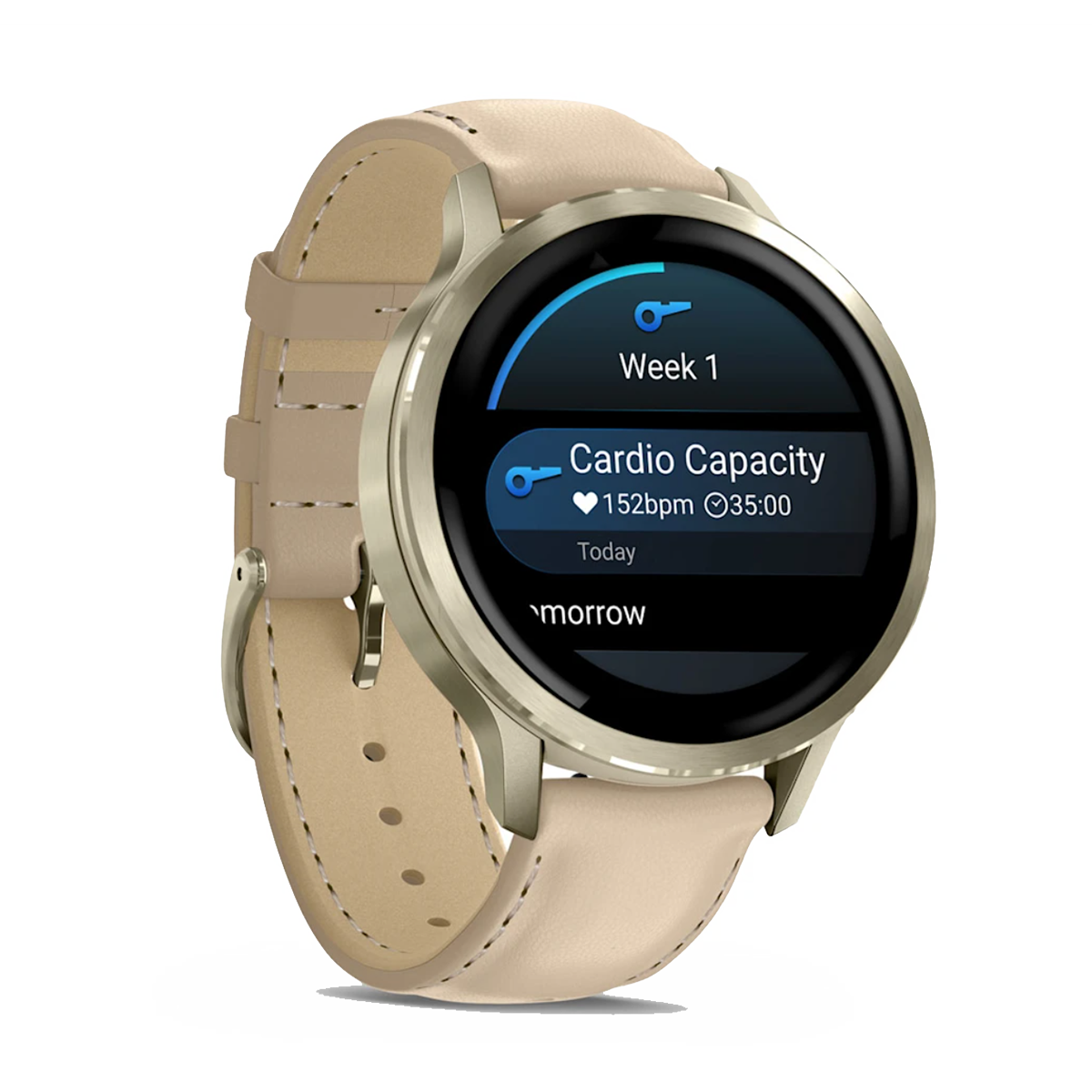 Garmin Venu 4 — Lunar Gold with Bone — Size 41 mm — Alternate View 10