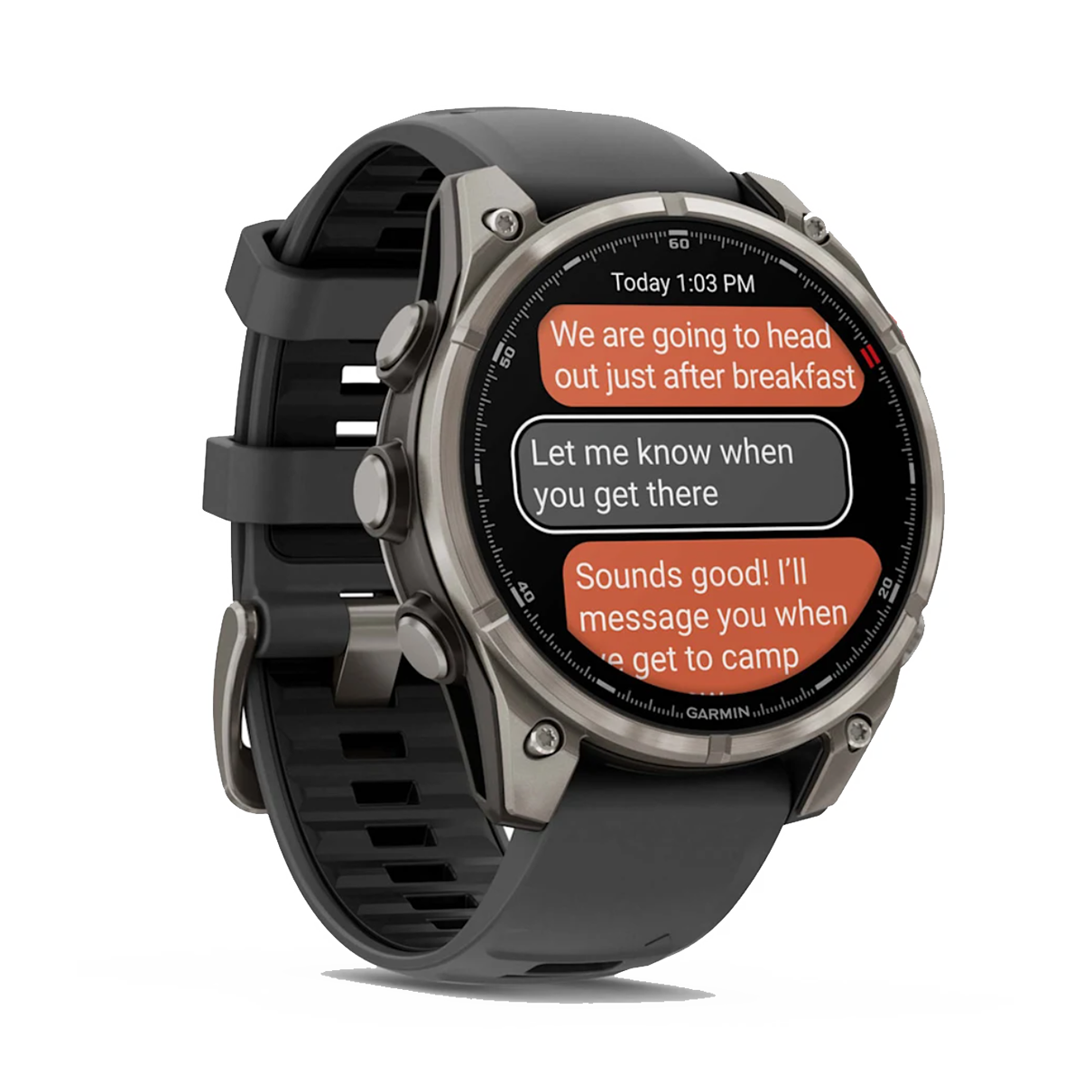 Garmin Fenix 8 Pro Amoled — Carbon — Size 47 mm — Back View