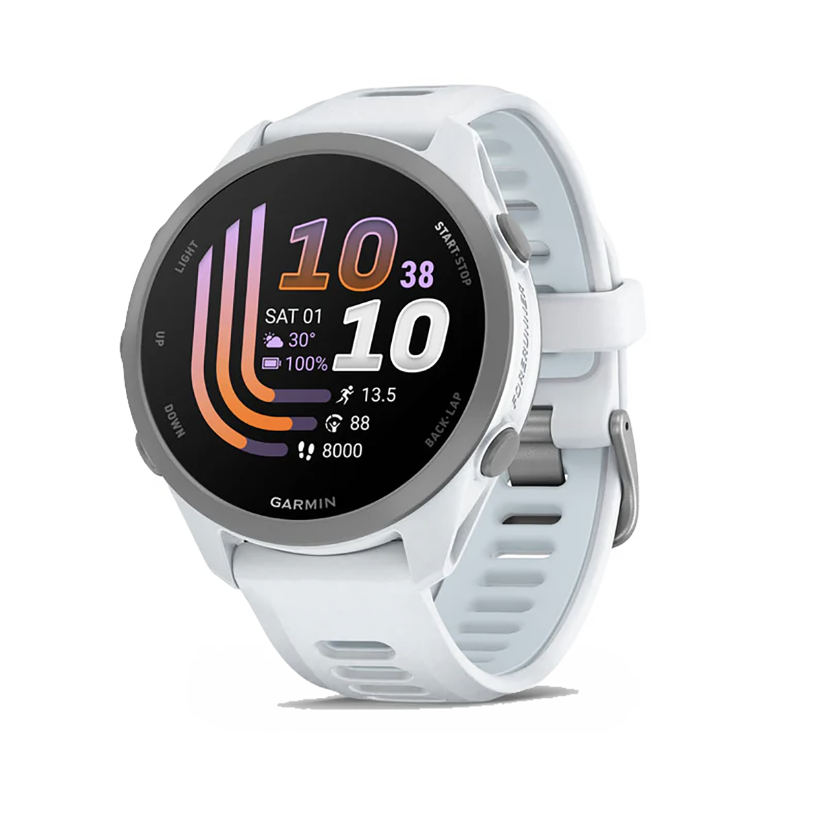 Garmin Forerunner 170 — Whitestone - Cloud Blue — Size One Size — Front View