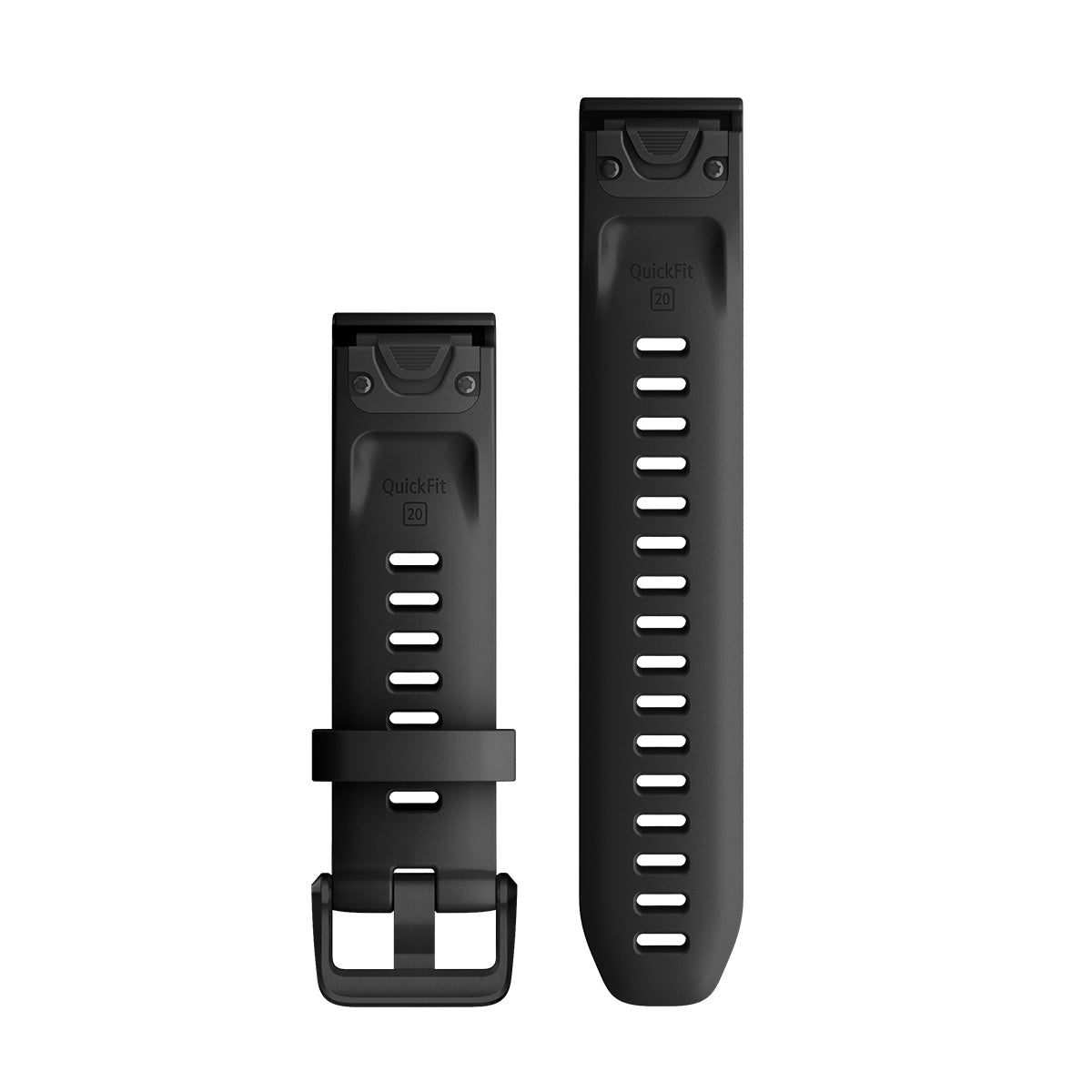 Garmin 20mm QuickFit Silicone Band — Cerise — Size Regular — Side View