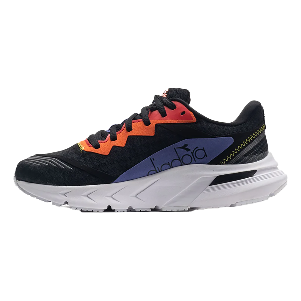 Diadora Mythos Blushield Volo 2 — Fiery Red - White - Vermillion — Size Y — Width 1.5 — Top View