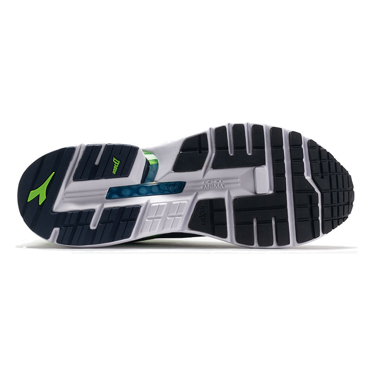 Diadora Mythos Blushield Vigore — White - Black Iris - Neon Mint — Size D — Width 10 — Alternate View 13