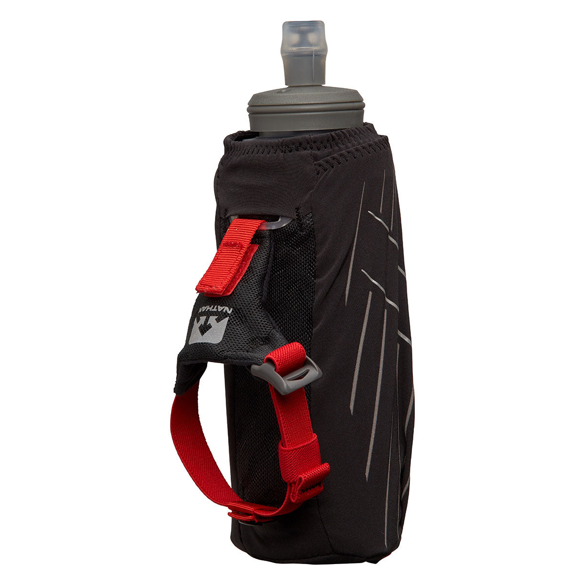 Nathan ExoDraw 2 Insulated 18oz Flask — Black - Finish Lime — Top View