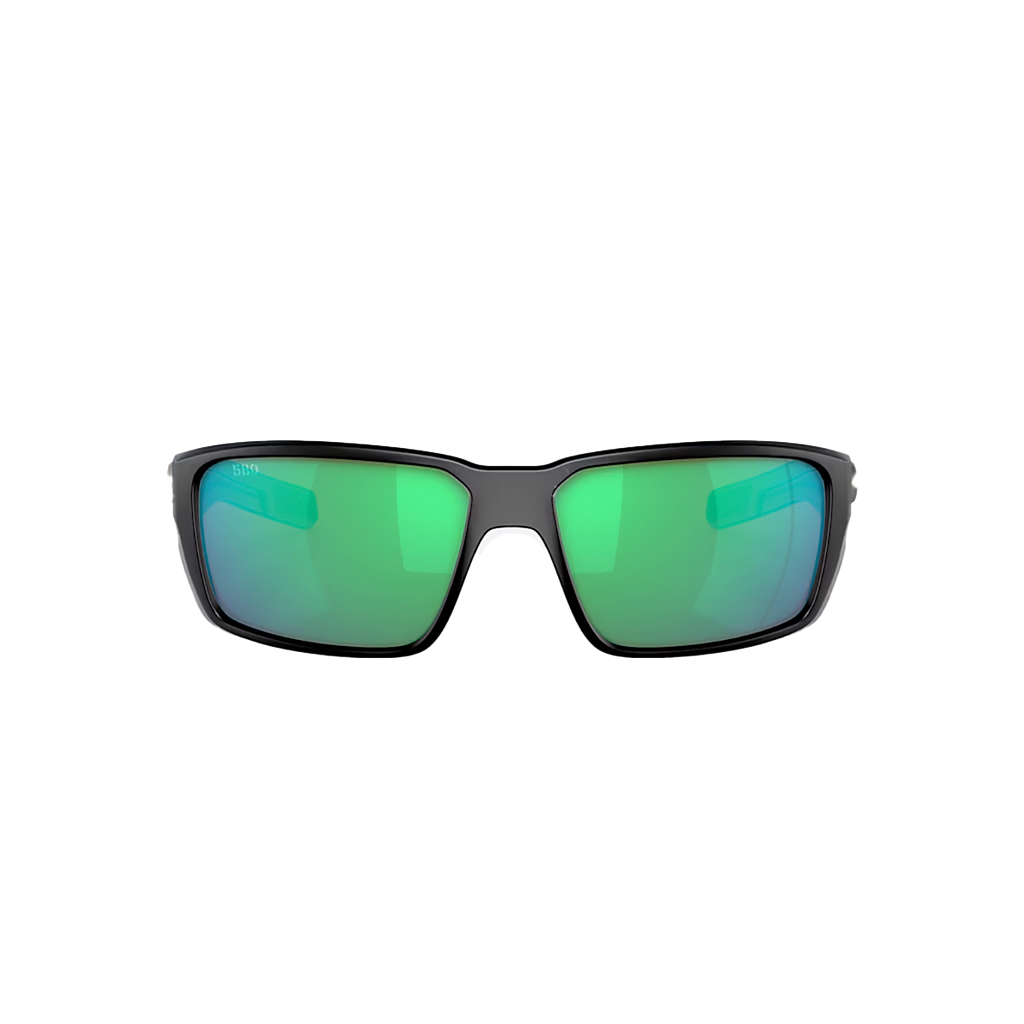 Costa Fantail Pro — Matte Black - Green — Size Large — Side View