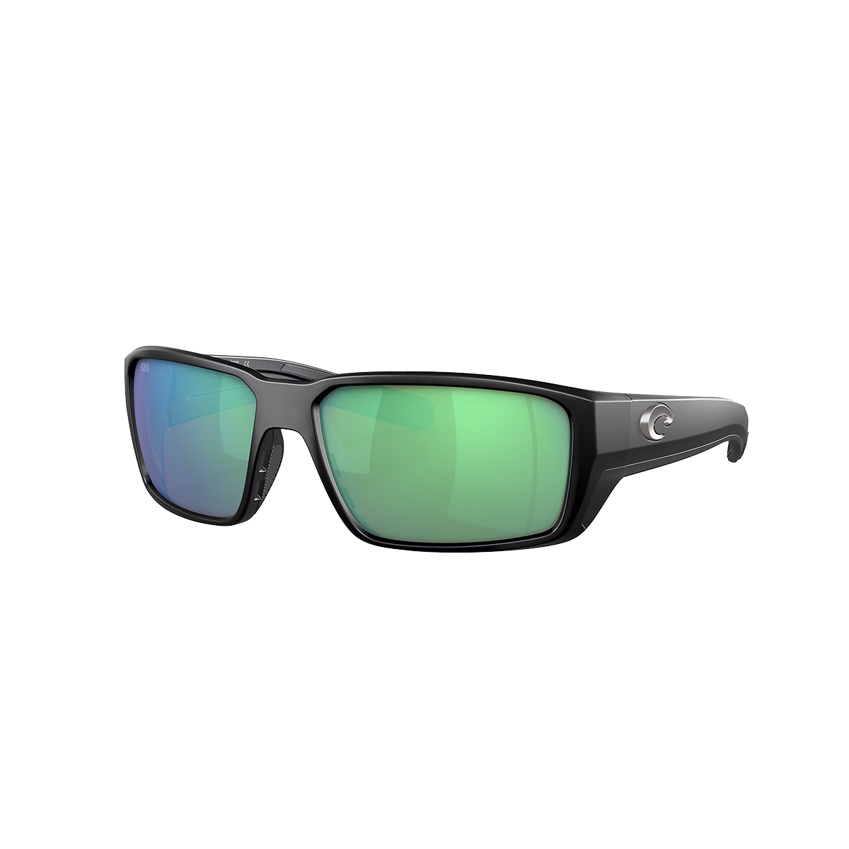 Costa Fantail Pro — Matte Black - Green — Size Large — Front View