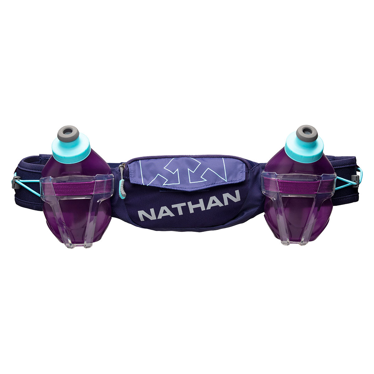 Nathan Trail Mix Plus 2 Hydration Belt — Black - Reflective Silver — Size One Size — Lifestyle View