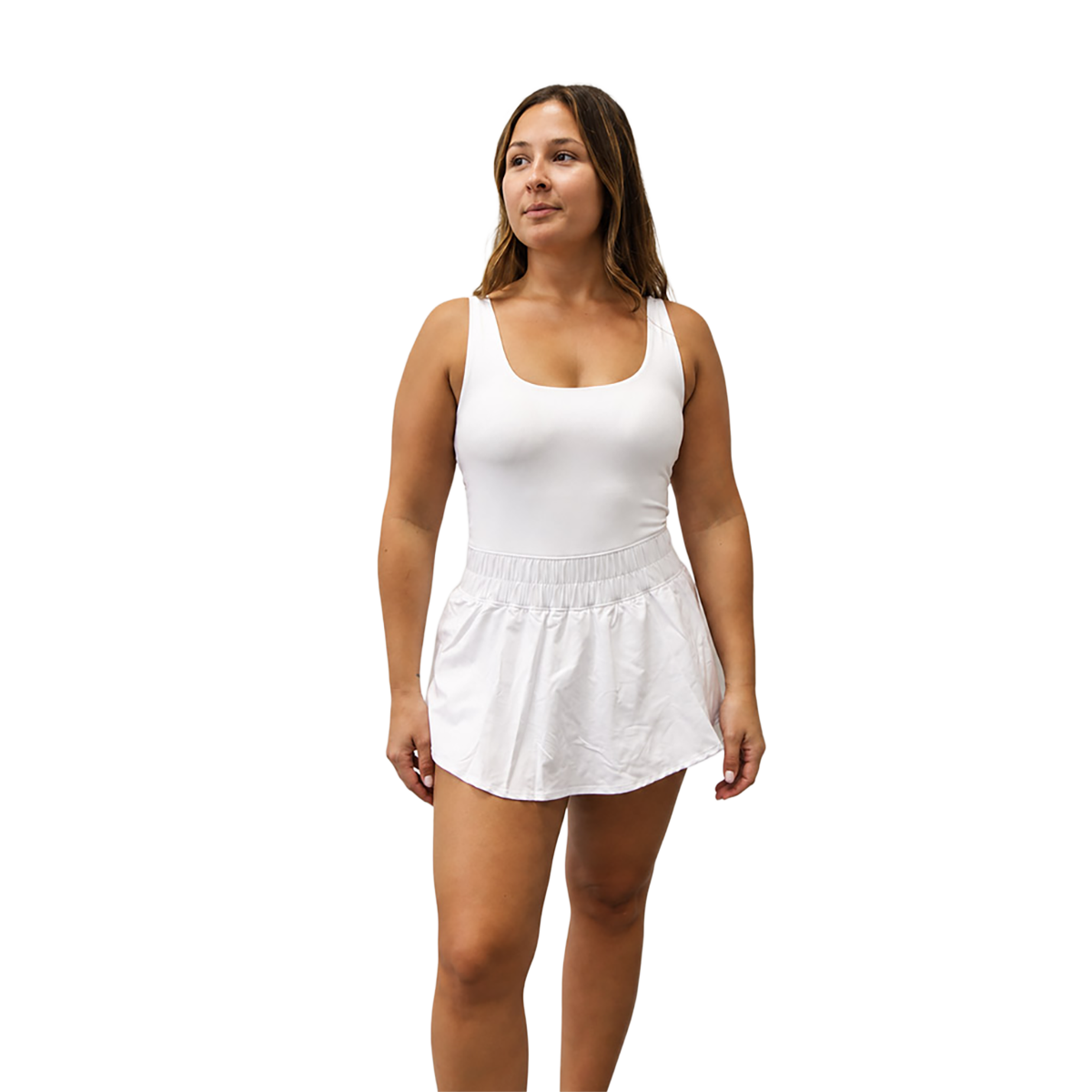 F2R Lux Romper — White — Size XSmall — Front View