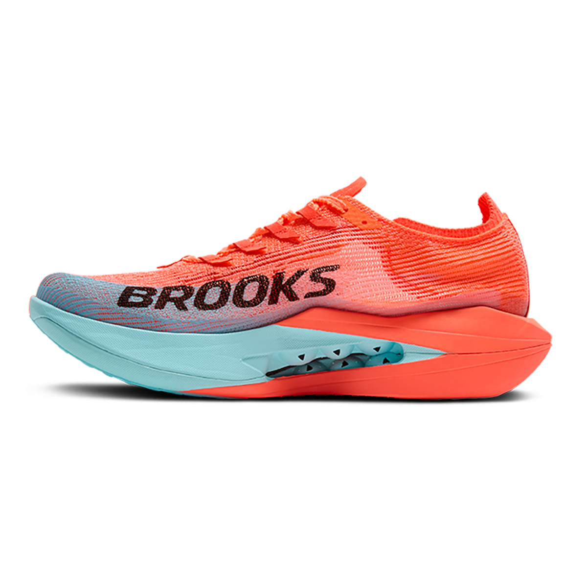 Brooks Hyperion Elite 5 — Pink Clay - Atomizer Blue — Size D — Width 5 M / 6.5 W — Side View