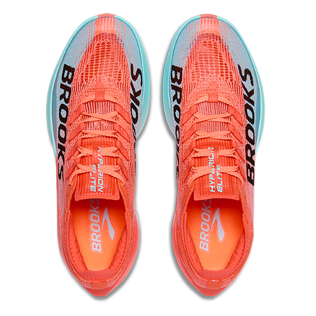Brooks Hyperion Elite 5 — Pink Clay - Atomizer Blue — Size D — Width 5 M / 6.5 W — Back View