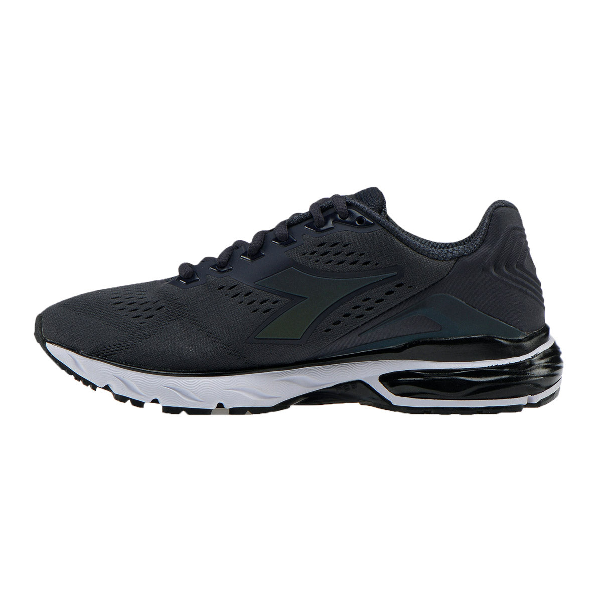 Diadora Mythos Blushield Hip 3 — Black - Black - White — Size B — Width 6 — Side View