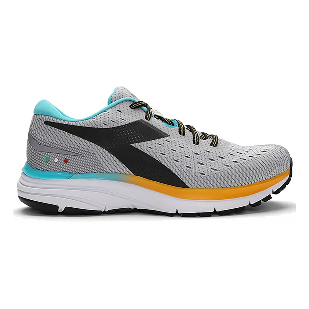 Diadora Mythos Blushield 6 — Alloy - Steel Grey - Black — Size D — Width 6.5 — Back View