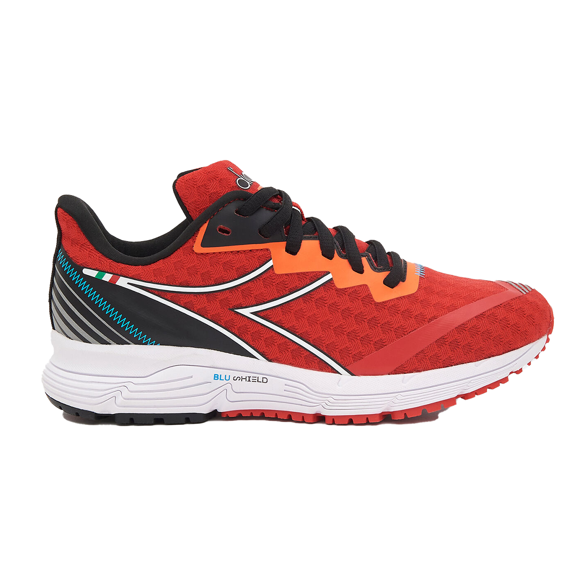 Diadora Mythos Blushield Volo 2 — Fiery Red - White - Vermillion — Size Y — Width 1.5 — Alternate View 7