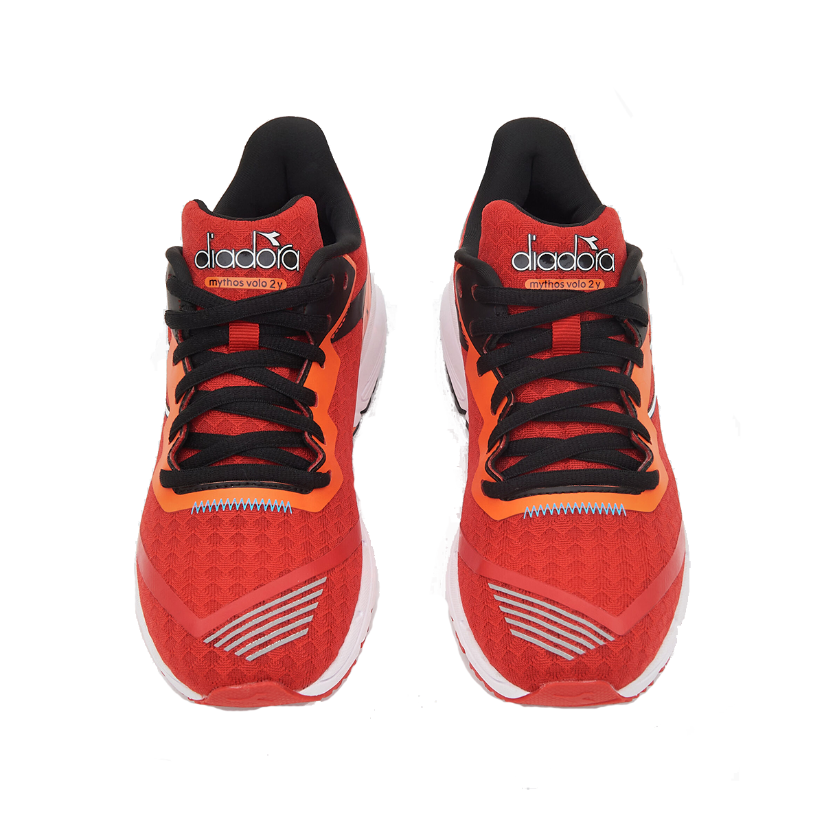 Diadora Mythos Blushield Volo 2 — Fiery Red - White - Vermillion — Size Y — Width 1.5 — Alternate View 9