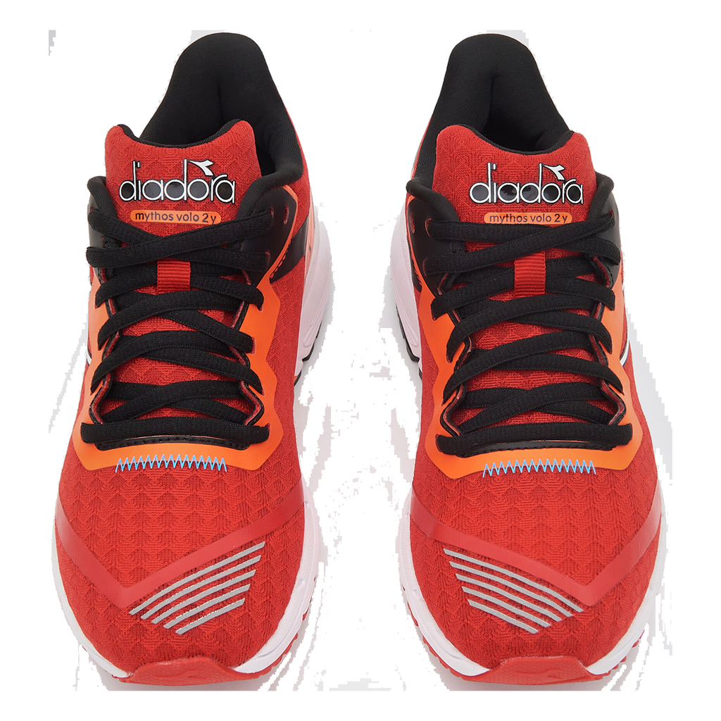 Diadora Mythos Blushield Volo 2 — Fiery Red - White - Vermillion — Size Y — Width 1.5 — Alternate View 8