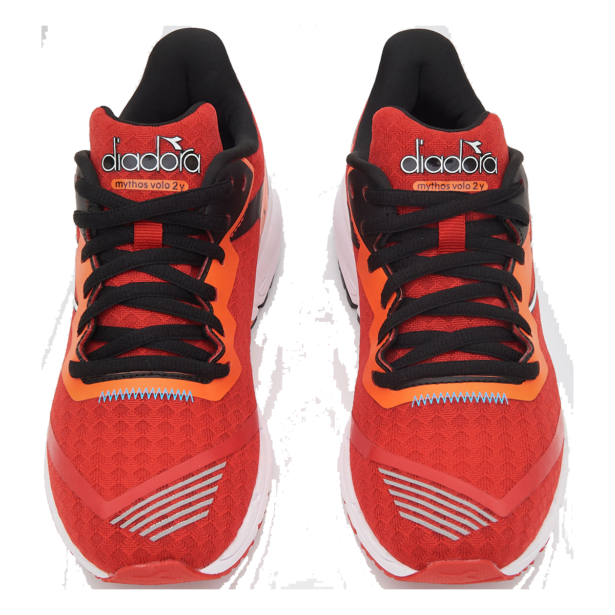 Diadora Mythos Blushield Volo 2 — Fiery Red - White - Vermillion — Size Y — Width 1.5 — Alternate View 8