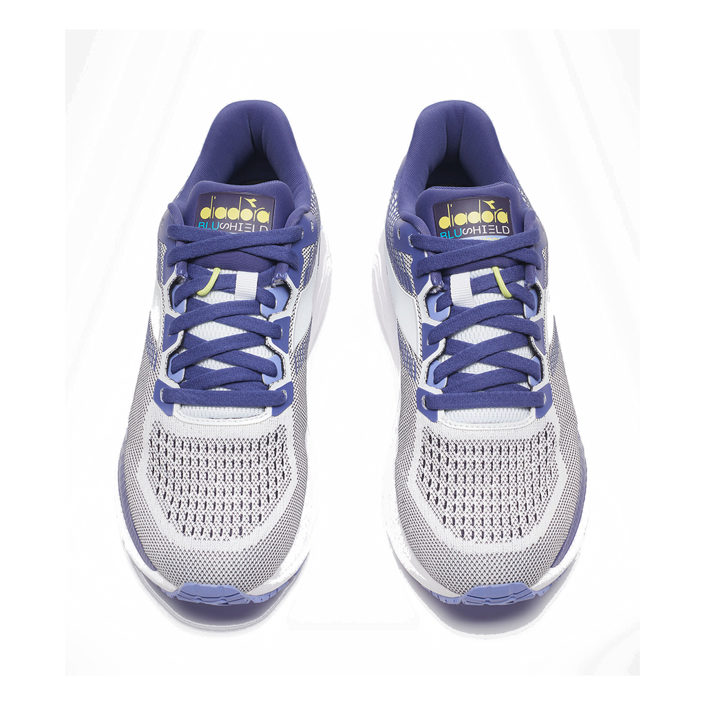 Diadora Mythos Blushield Vigore — White - Navy - Yellow — Size B — Width 10 — Alternate View 11