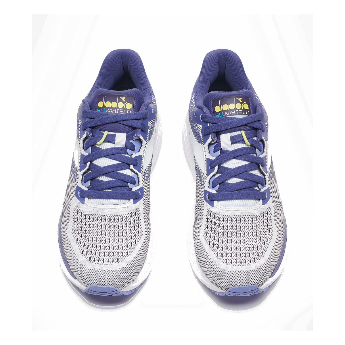 Diadora Mythos Blushield Vigore — White - Navy - Yellow — Size B — Width 10 — Alternate View 11