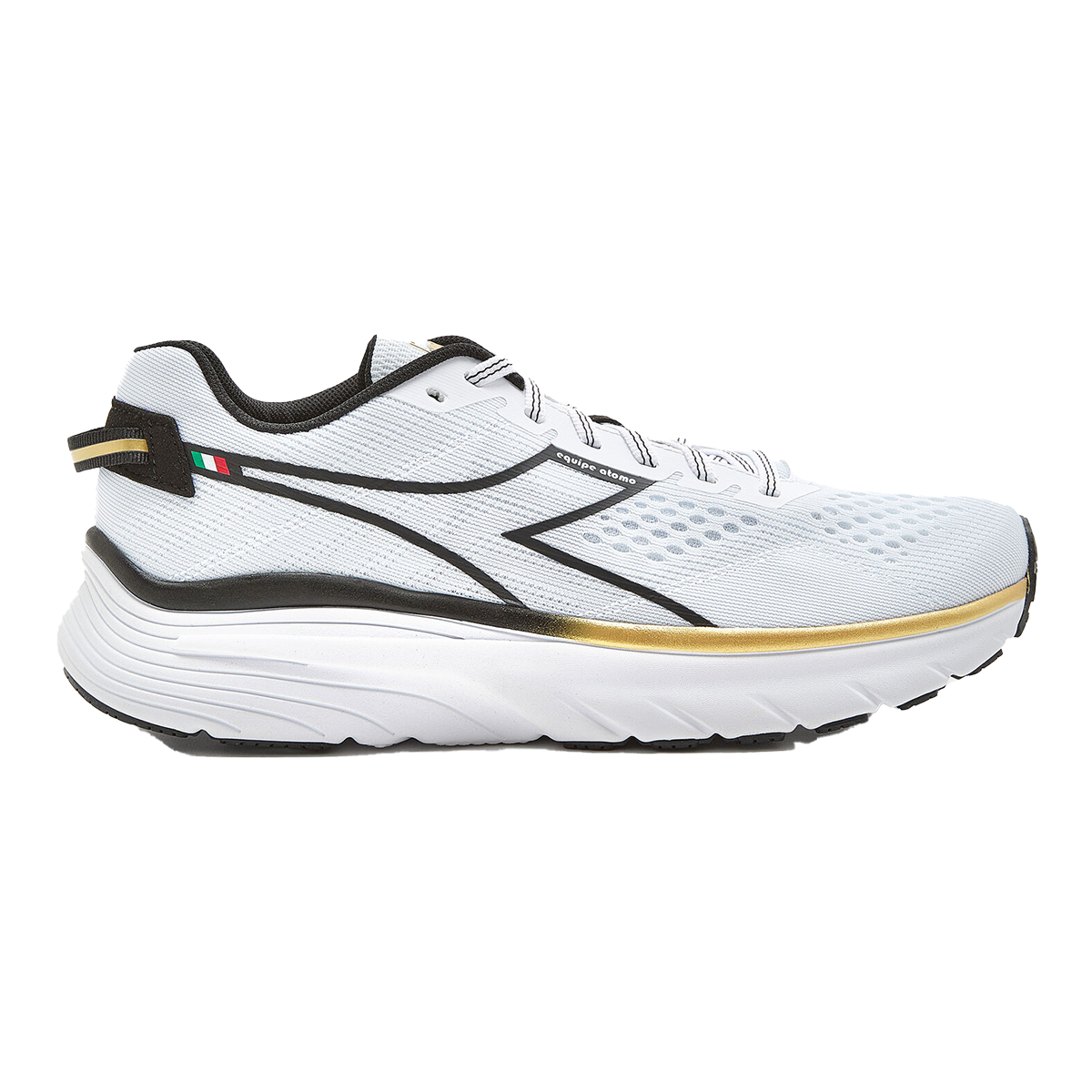 Diadora Equipe Atomo — Royal Blue - Gold — Size D — Width 10 — Detail View