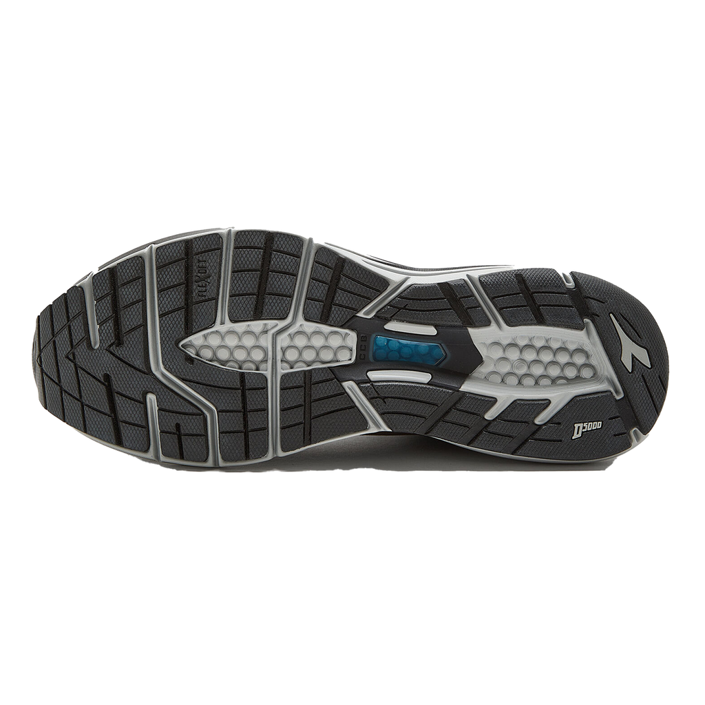 Diadora Mythos Blushield 7 Vortice HIP — Black - Silver — Size D — Width 8 — Back View